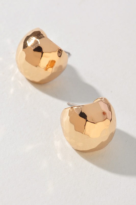 Hermie Huggie Gold Earrings