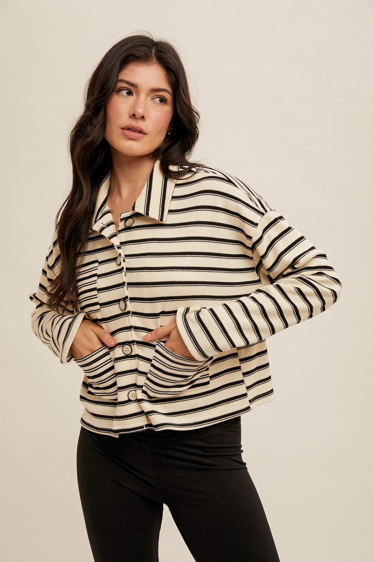 Blithe Stripe Button Cardigan -Available Online & Frankfort Store!