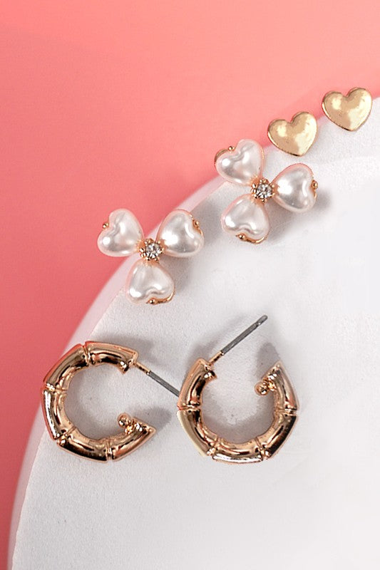 Maureen Trio Earring Set