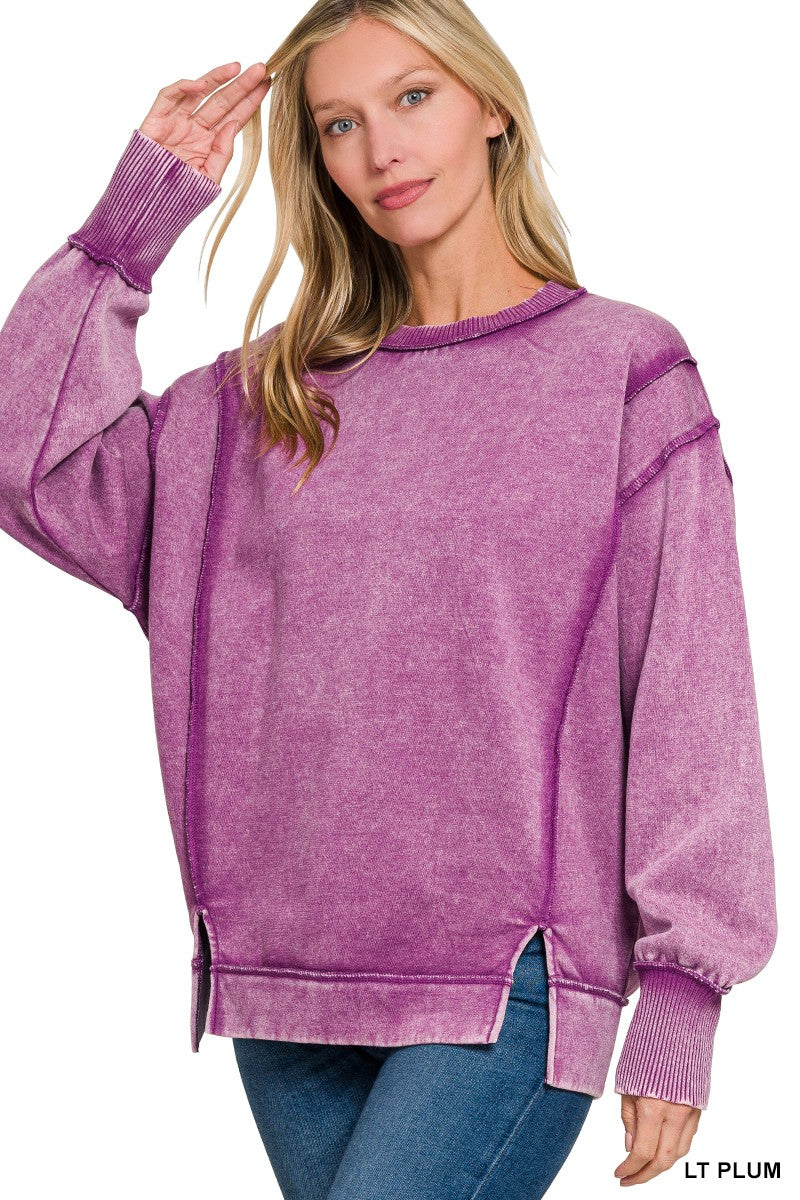 Gennie Plum Mineral Wash Sweatshirt