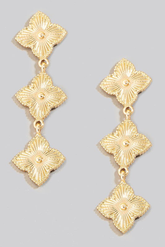 Ripp Dangle Clover Earrings