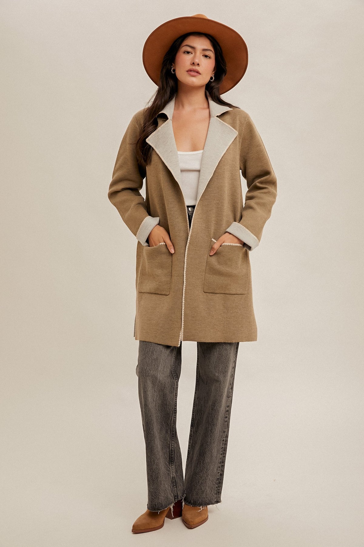 Juniper Stitched Trim Cardigan