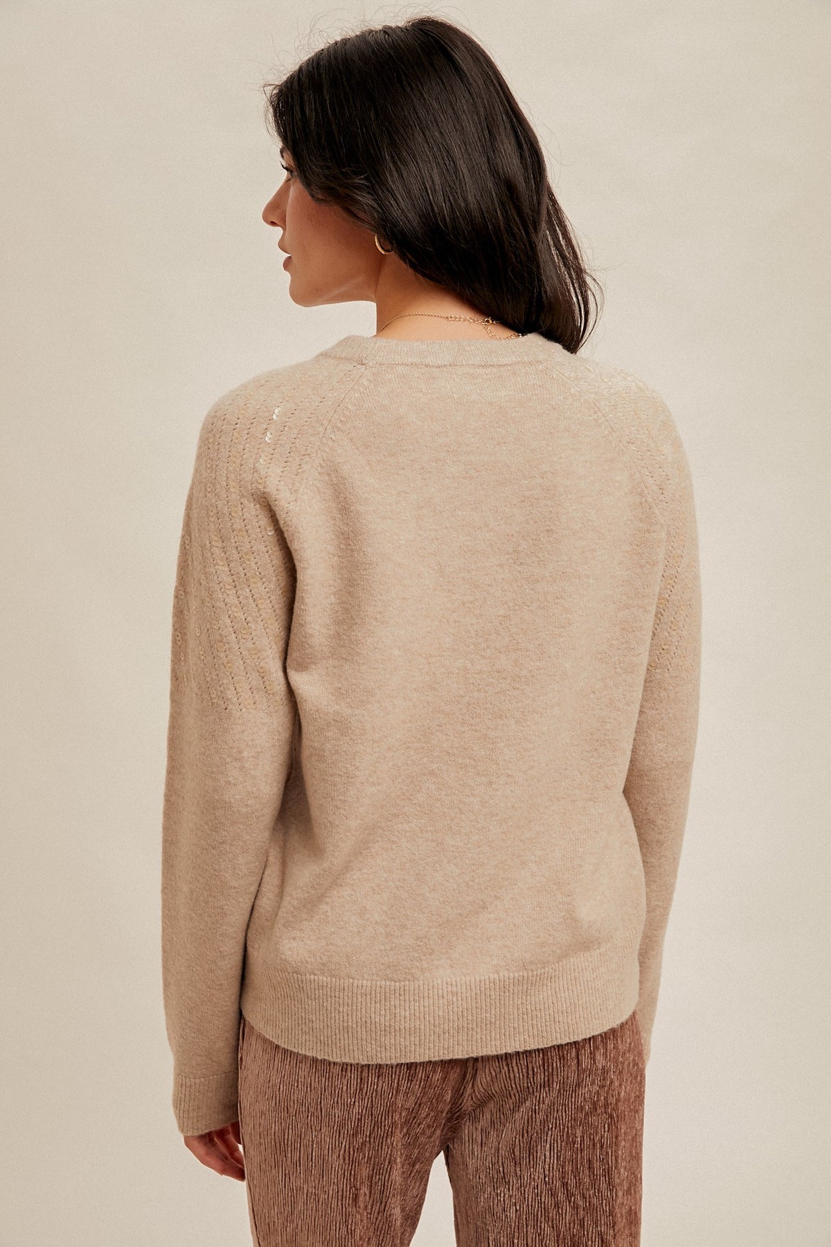 Grayson Sequin Pointelle Sweater