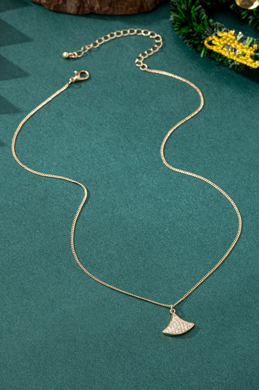 Hicks Fan Pendant Necklace