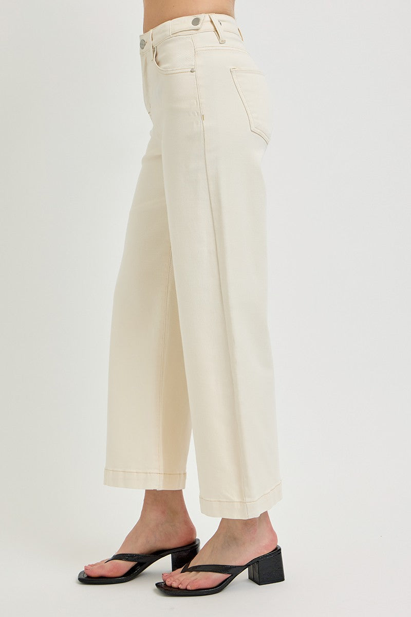 RISEN Roman High Rise Crop Wide Jeans