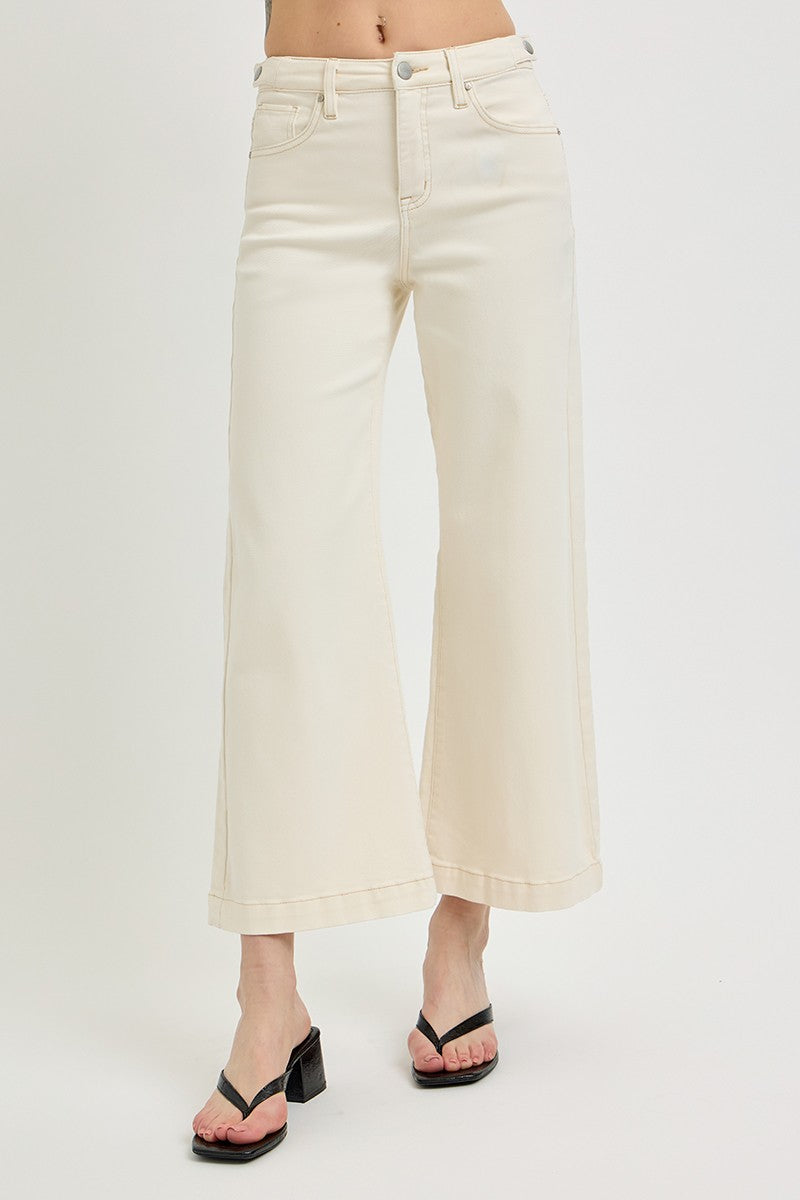 RISEN Roman High Rise Crop Wide Jeans