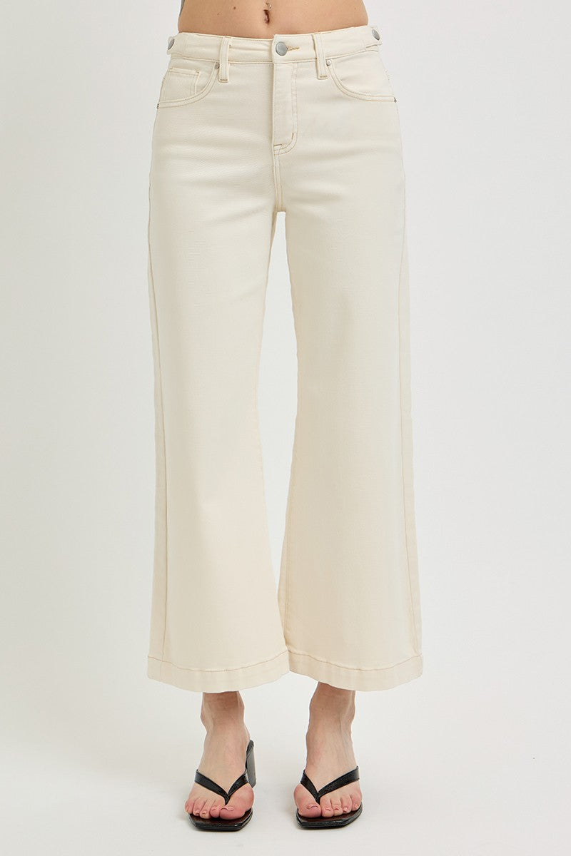 RISEN Roman High Rise Crop Wide Jeans