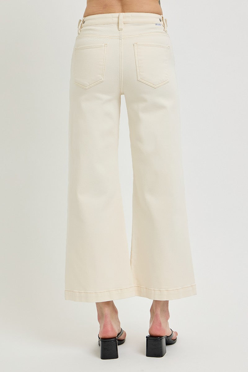 RISEN Roman High Rise Crop Wide Jeans