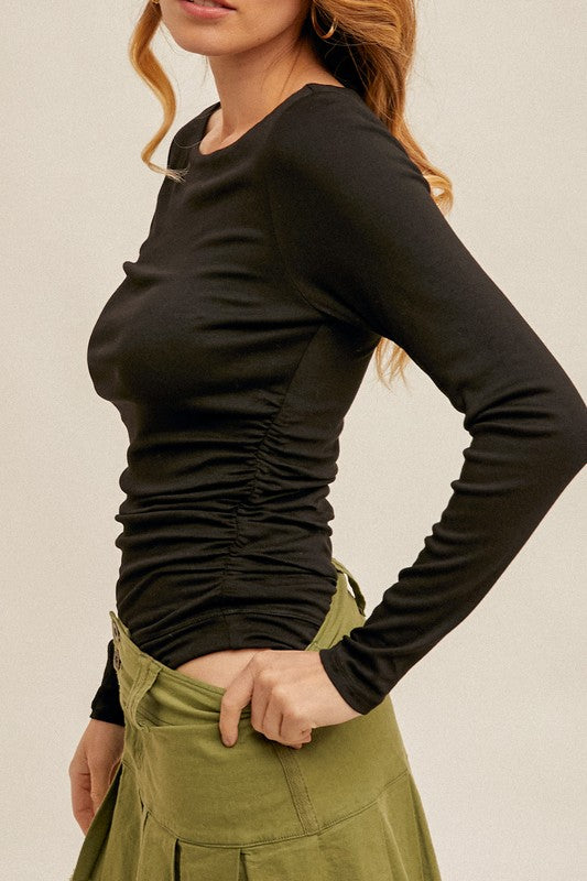 Clementine Ruched Bodysuit Top