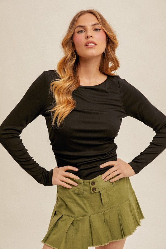 Clementine Ruched Bodysuit Top