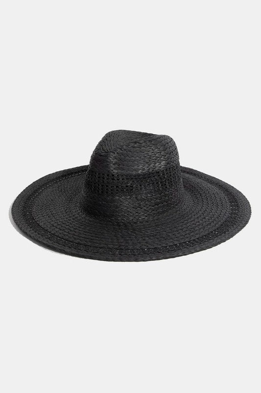 Blaine Flat Brim Straw Hat (2 Colors!)