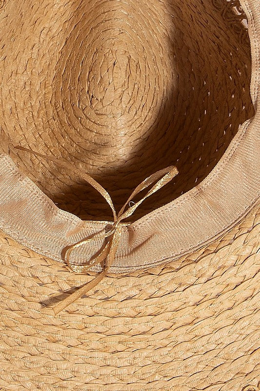 Blaine Flat Brim Straw Hat (2 Colors!)