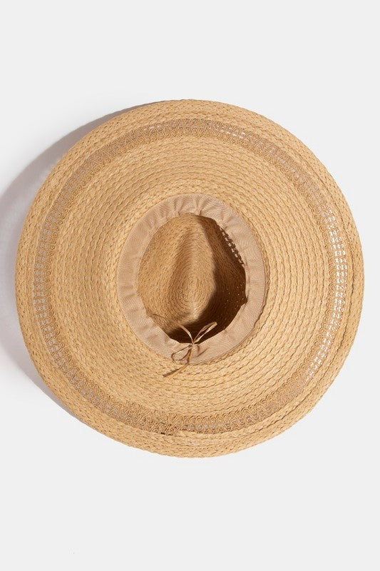 Blaine Flat Brim Straw Hat (2 Colors!)