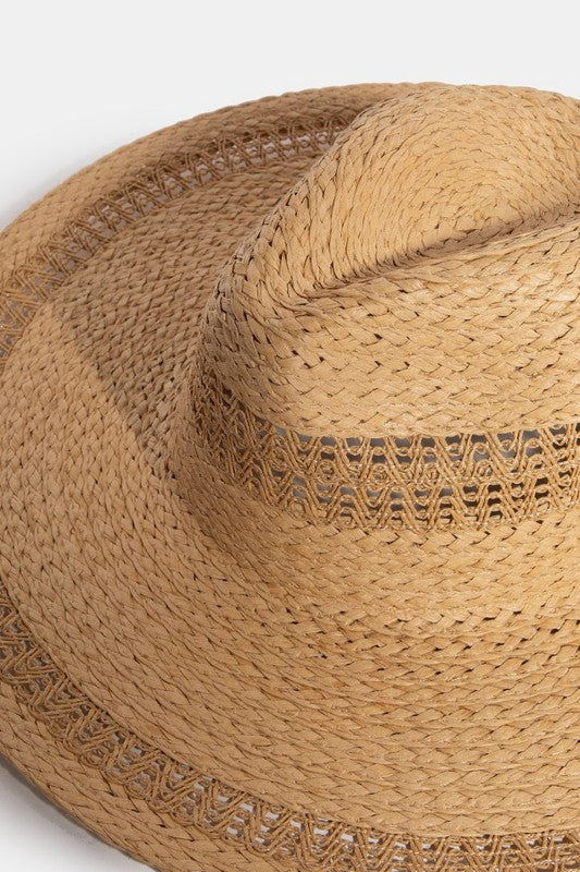 Blaine Flat Brim Straw Hat (2 Colors!)
