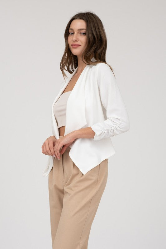 Lincoln Ruched Open Blazer PREORDER