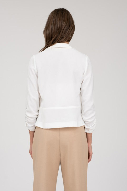 Lincoln Ruched Open Blazer PREORDER