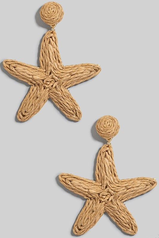 Becca Straw Starfish Earrings (3 Colors!) FINAL SALE