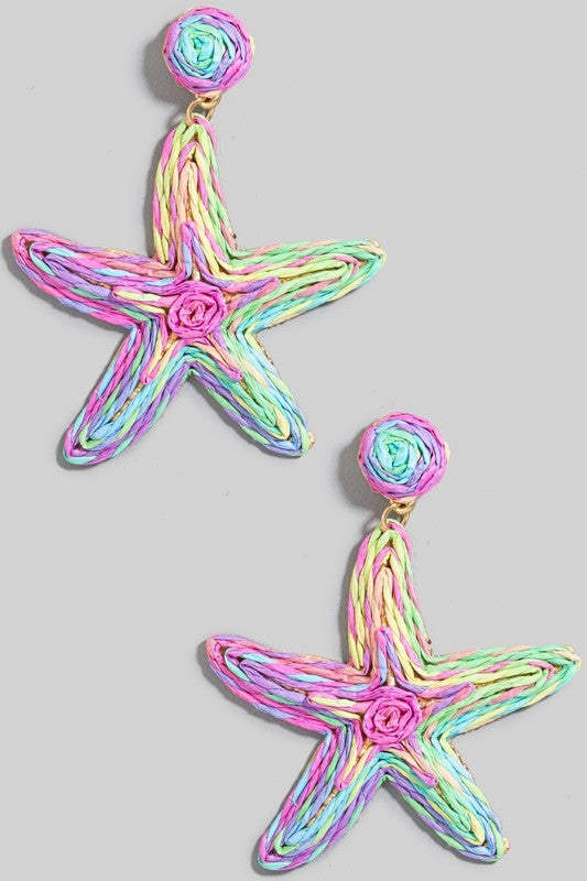 Becca Straw Starfish Earrings (3 Colors!) FINAL SALE