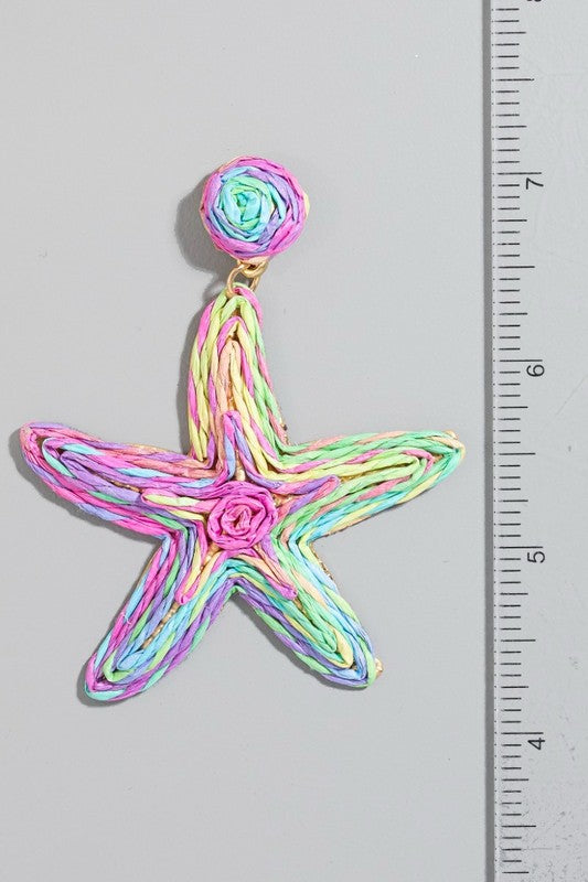 Becca Straw Starfish Earrings (3 Colors!) FINAL SALE