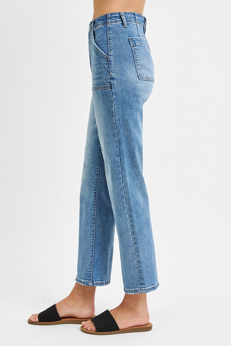 RISEN Revi Patch Pocket Flare Jeans