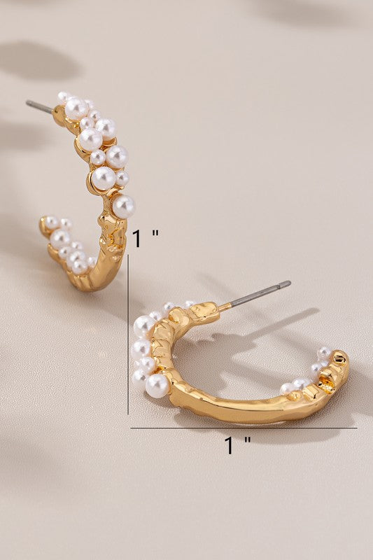 Eyson Pearl Hoop Earrings