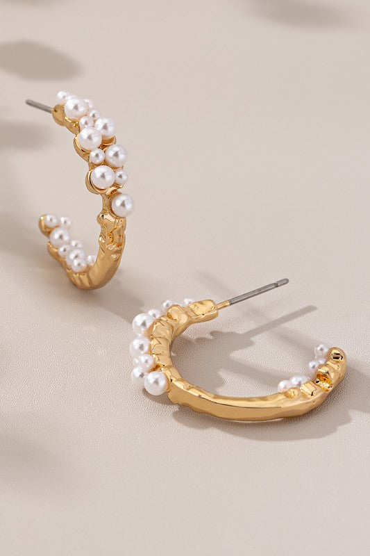 Greyson Pearl Hoop Earrings