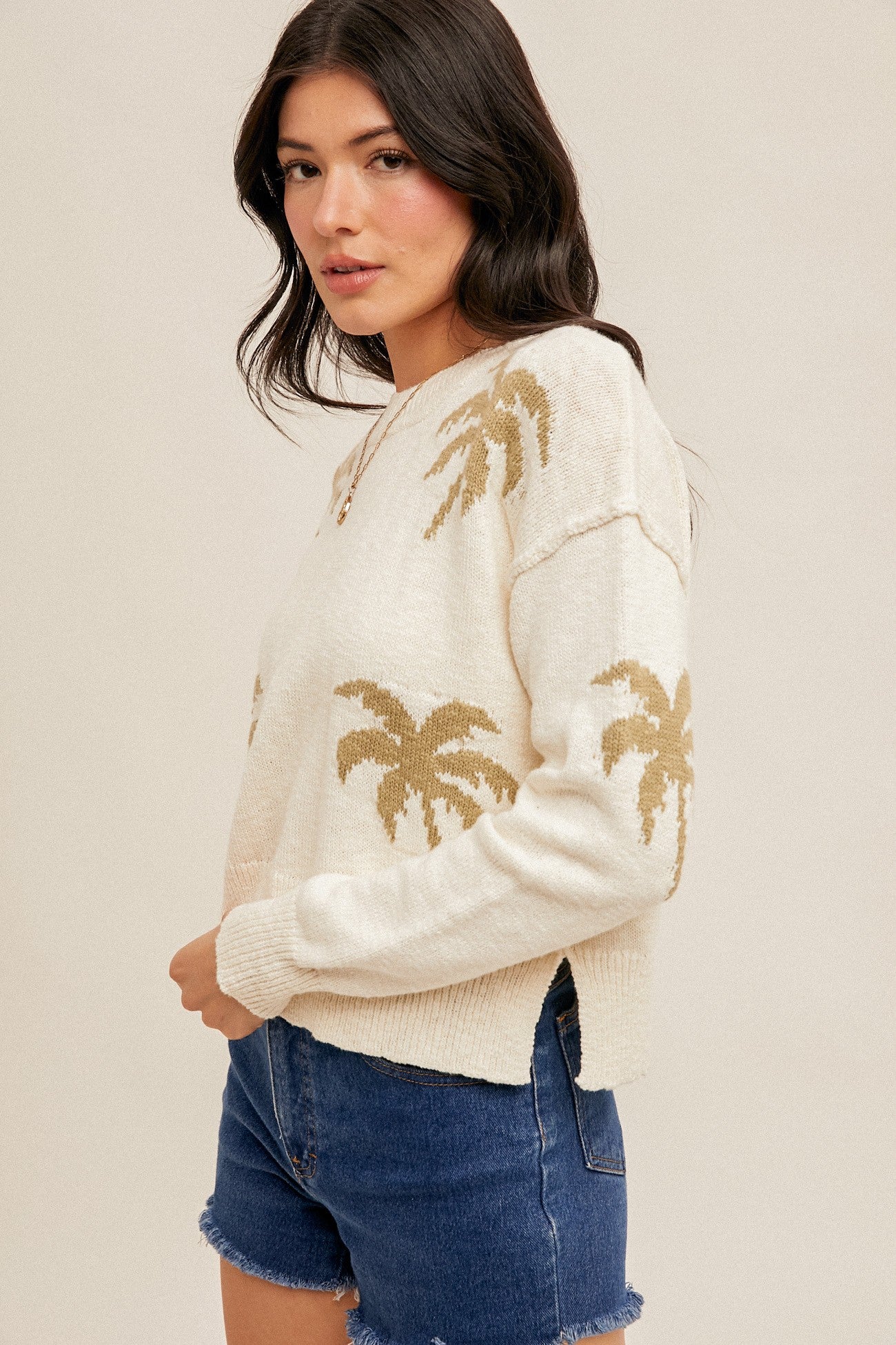 Lukas Palm Sweater Top