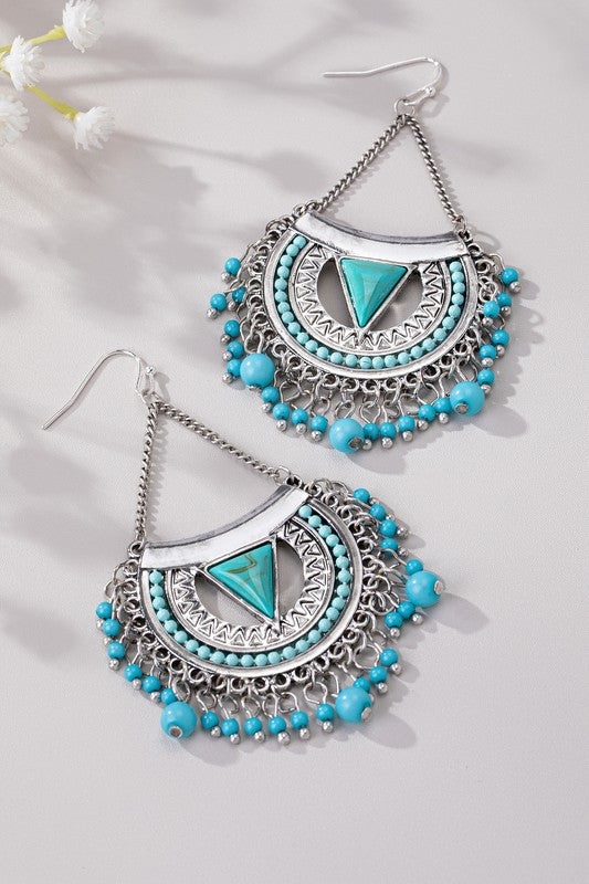 Cipp Dangle Turquoise Earrings