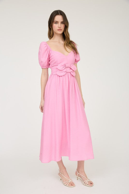 Lucille Bow Midi Dress FINAL SALE