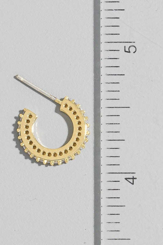 Leah Pave Hoop Earrings (2 Colors!)