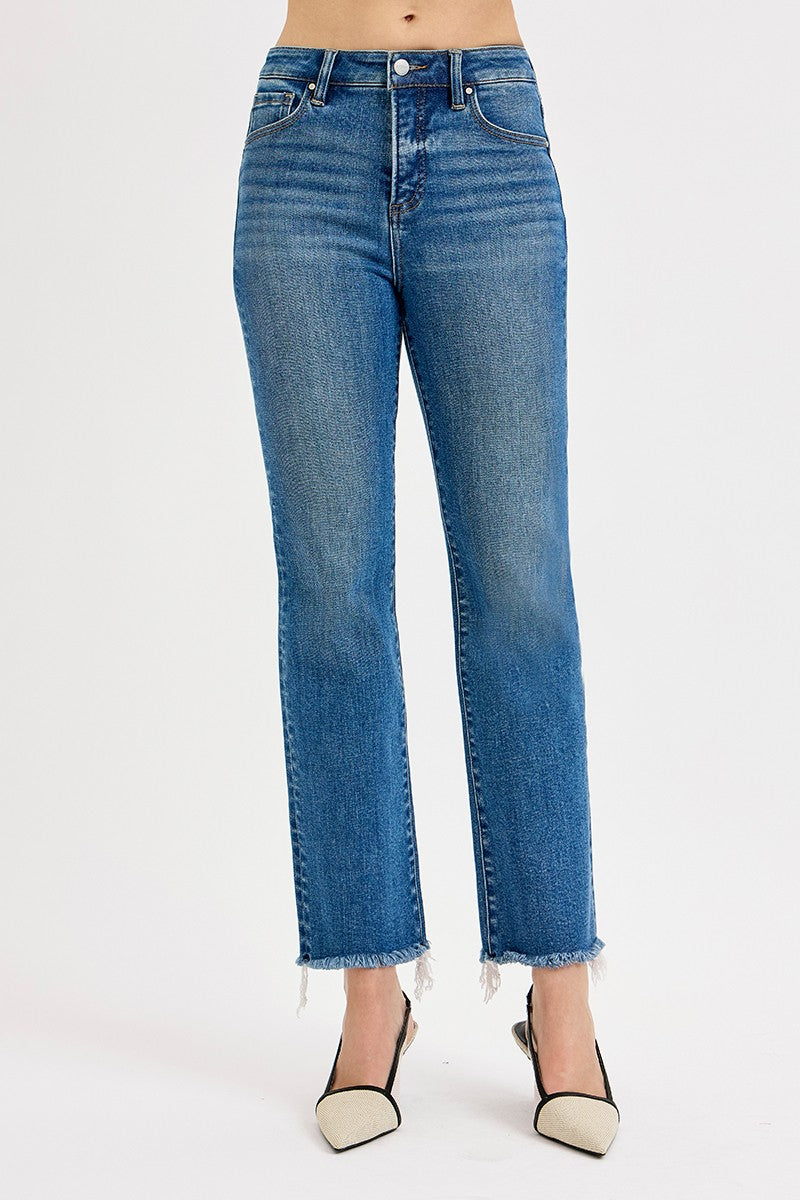 RISEN Rhonda High Rise Straight Jeans