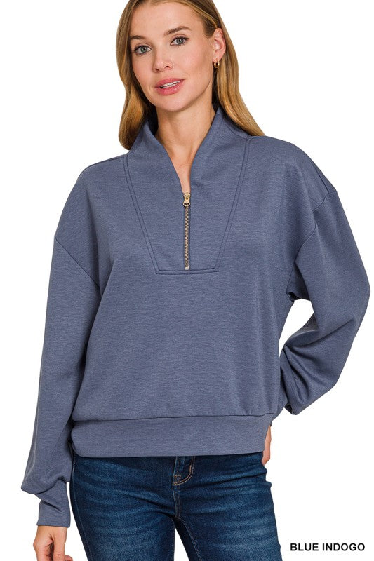 Torrey Zip Pullover Top