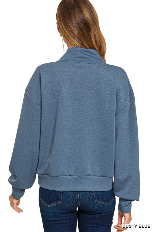Torrey Zip Pullover Top