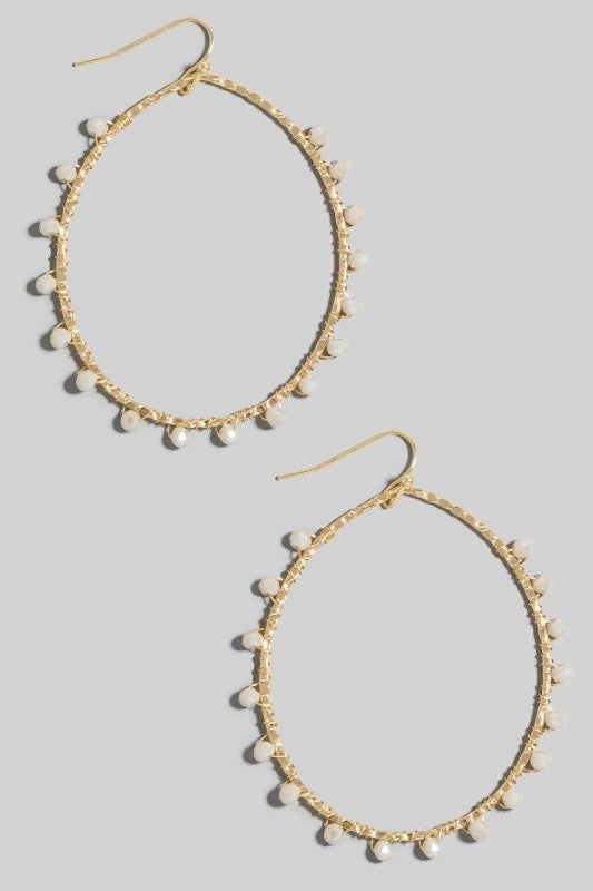 Luta Bead Oval Earrings (2 Colors!)