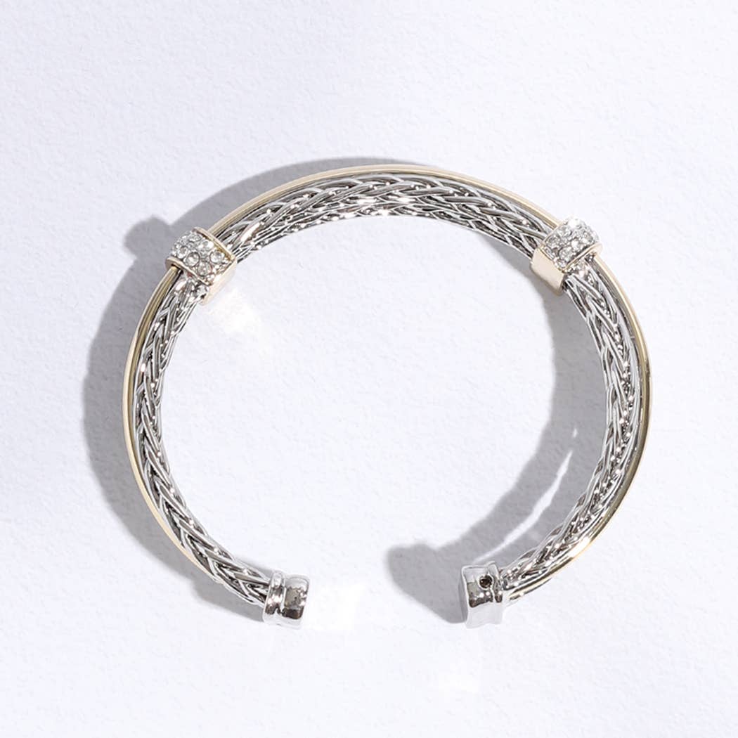 Datz Layered Wheat Chain Bracelet Cuff Bangle