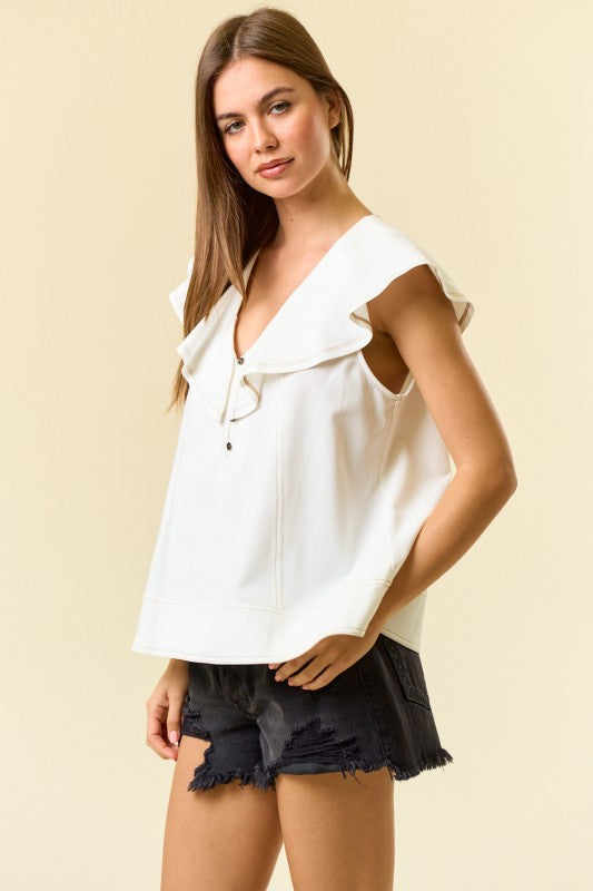 Cella Ruffle Top FINAL SALE