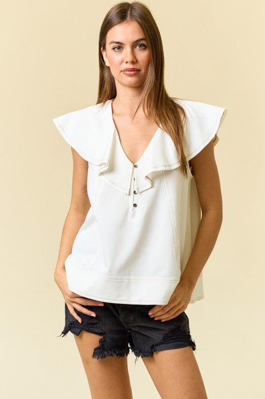 Cella Ruffle Top FINAL SALE