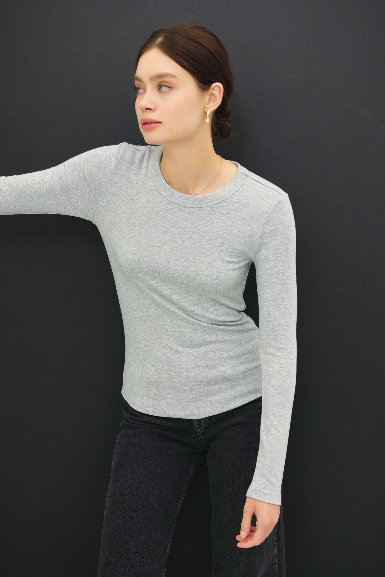 Nina Crewneck Long Sleeve Top
