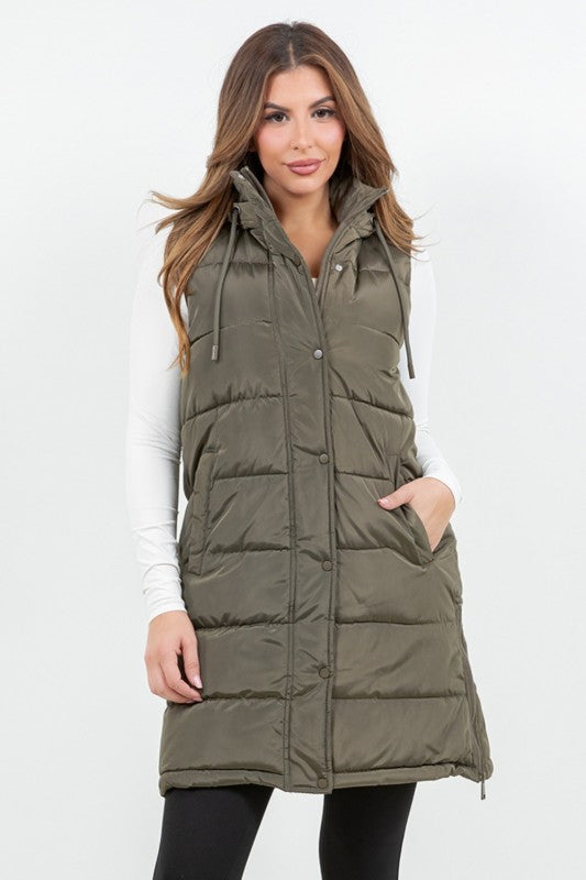 Danica Quilted Long Line Vest
