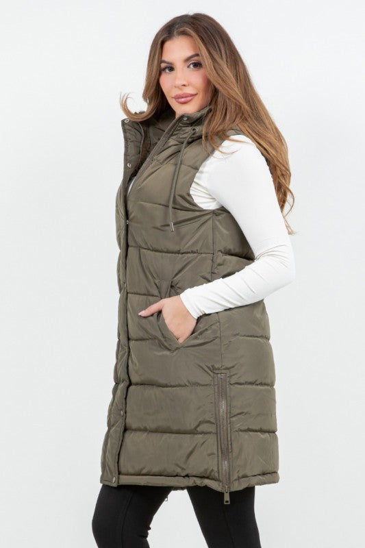 Danica Quilted Long Line Vest