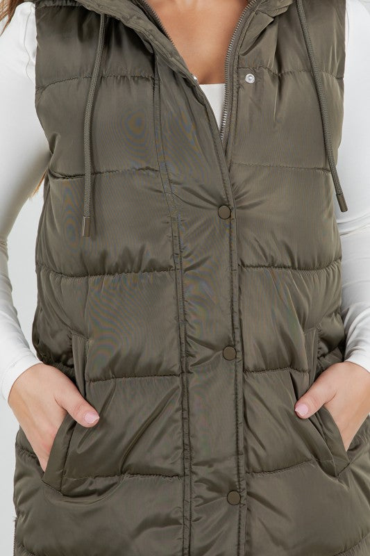 Danica Quilted Long Line Vest