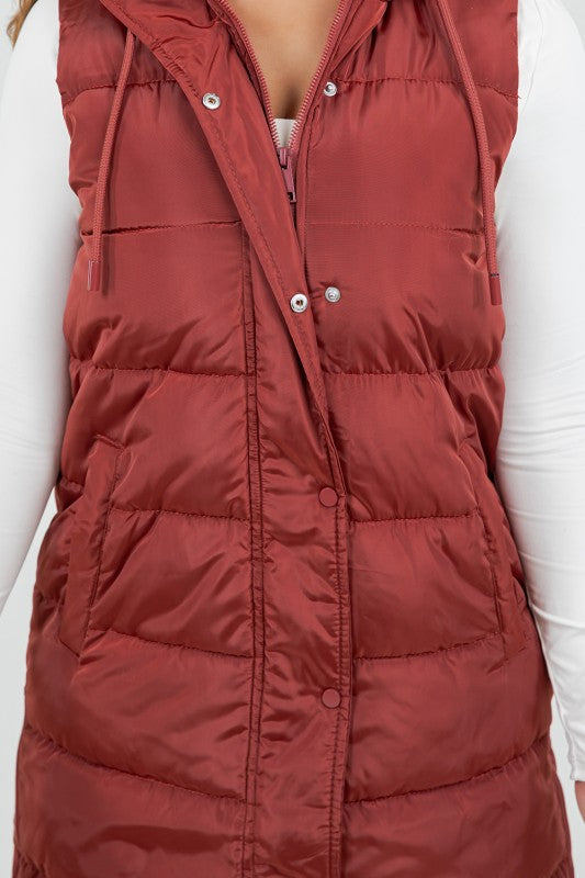 Danica Quilted Long Line Vest FINAL SALE