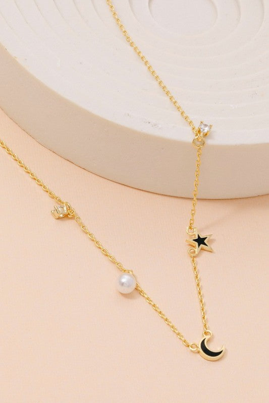 Sissie Moon Star Necklace