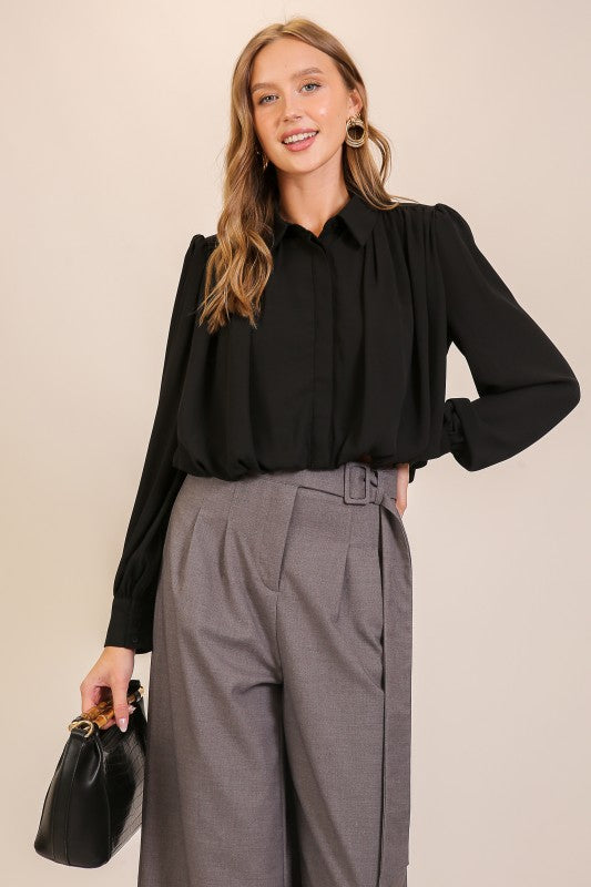 Lilliana Balloon Hem Blouse