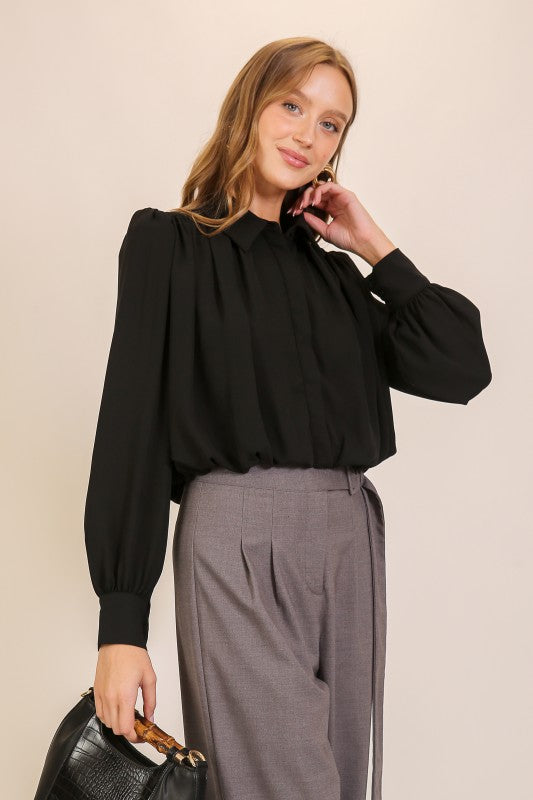 Lilliana Balloon Hem Blouse
