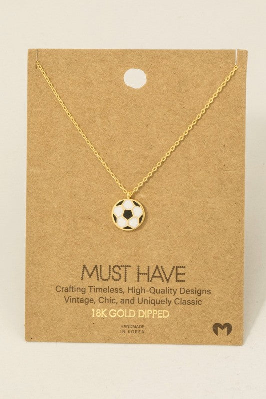 Soccer Mini Pendant Necklace