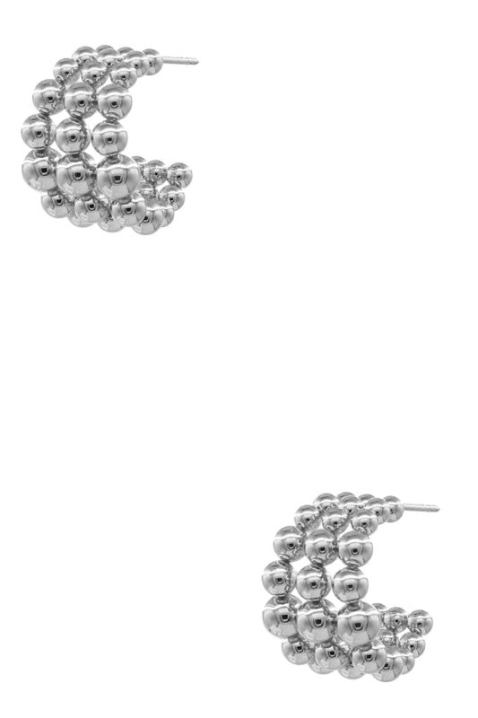 Rollo Ball Hoop Earrings