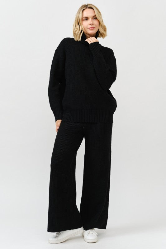 Sonya Turtle Neck Matching Pant Sweater Set