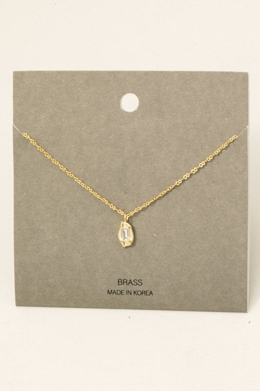 Pae Baguette Gem Necklace