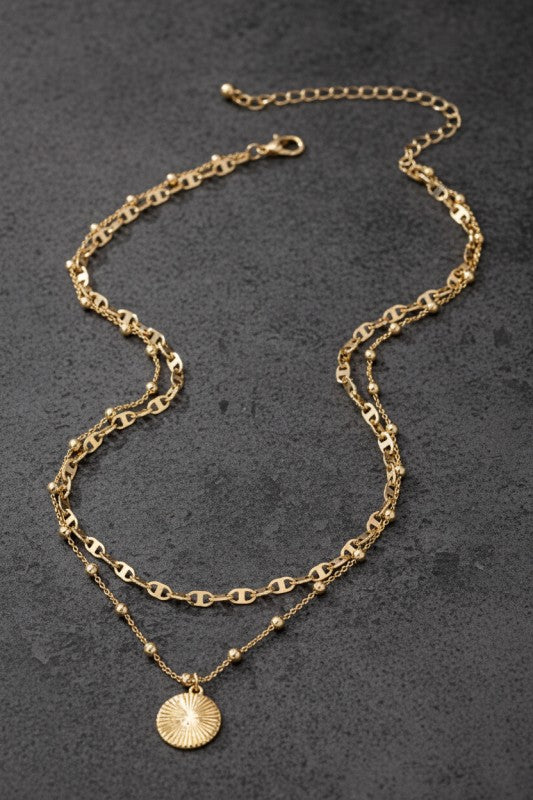 Haven Sun Layer Pendant Necklace